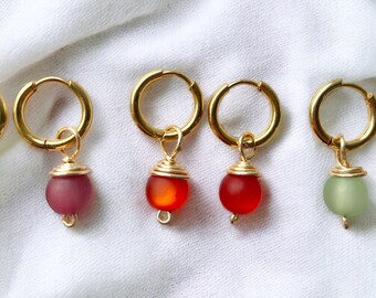 Pendientes colgantes minimalistas en oro