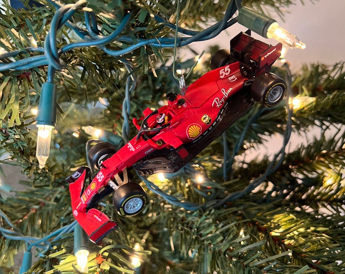 Formula One Carlos Sainz 55 Ferrari F1 Christmas Ornament 2023 143 Scale Etsy