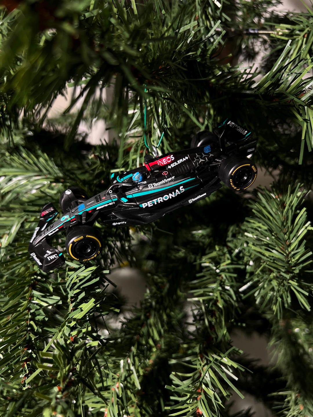 F1 George Russell Mercedes #63 Christmas Ornament Formula One