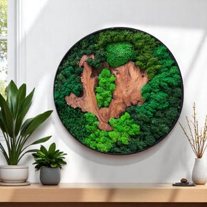 Cedar Moss Wall Art, Pick Your Own Handmade Wall Hanging, One of a Kind Wall Sculpture, Preserved Moss Wall Decor, Gift for Plant Lovers