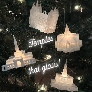 170+ Temple Ornaments, Temple Christmas Ornaments, Christmas Ornaments, LDS Temples, LDS Ornaments, Gift, Xmas Ornament, Xmas Gift, Resin