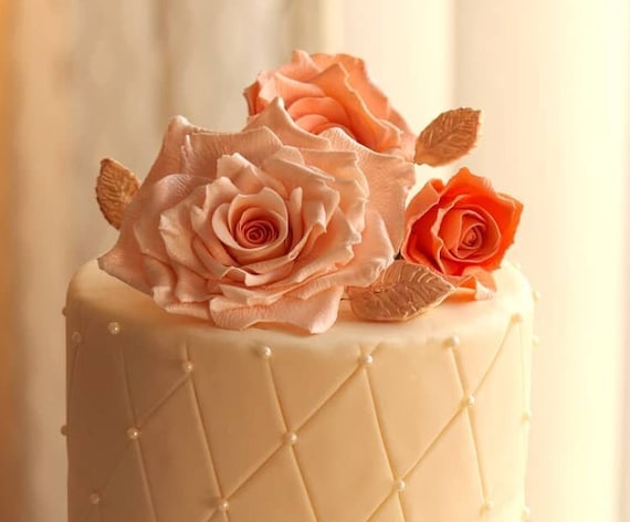 Georgia Peach Frosted Cake with Chefmaster Georgia Peach Liqua-Gel