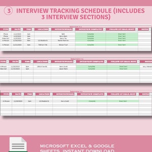 Ultimate Job Application Tracker for Excel and Google Sheets, Job ...