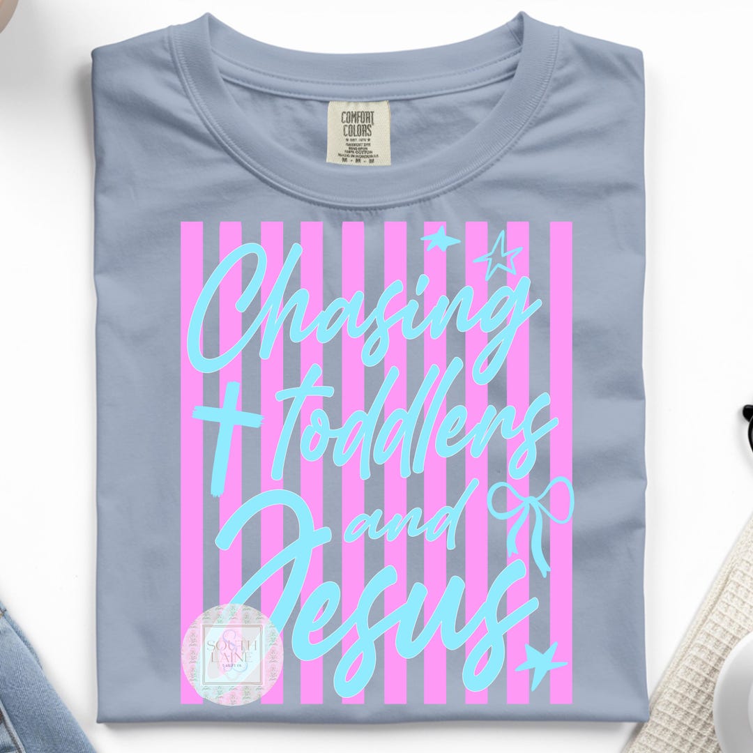 Chasing Toddler + Jesus PNG - Etsy