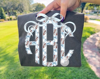 Monograma de béisbol preppy PNG