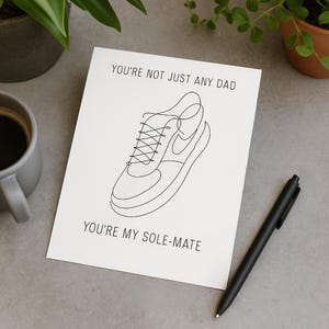 Carte papa baskets | Carte imprimable pour la fête des pères | Salutation numérique Sneaker | Téléchargez la carte pour la fête des pères | de la tête de basket | Fête des pères