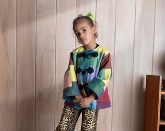 Handgemaakte Bell Bottom-broek met luipaardprint
