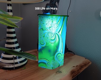 Groovy Fractal Tafellamp Psychedelische Discolamp Funky Trippy Retro Lamp Moderne Lamp Tie Dye Lamp