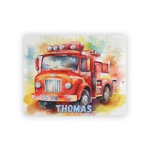 Personalized Firetruck Puzzle, Name Puzzles for Toddlers, Personalized Puzzle for Kids, Puzzle for boys, Personalized Puzzle