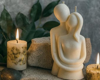 Loving Couple Soy Wax Candle - Romantic Gift and Intimacy Ritual Tool for Special Occasions