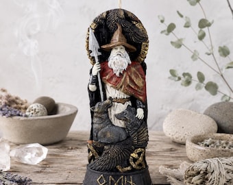 Odin-Kerze – Heilige Altardekoration der nordischen Mythologie für Wikingerrituale und spirituellen Schutz