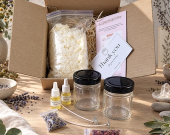 Soy Wax Candle Making Kit - Adult DIY Craft Set, 5 Easy Steps, Create Your Own Homemade Candles