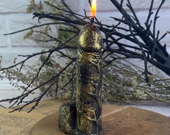 Handmade Phallus Ritual Candle: Fertility, Masculine Strength & Love Energy Tool for Witchcraft Spells