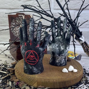 Mystical Hand of Glory Beeswax Candle – Ritual Tool for Occult Practices and Altar Decor