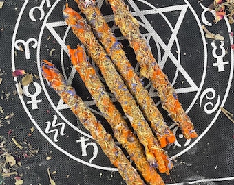 Handmade Luck and Success Spell Candle Set of 3 - Twisted Beeswax Candles for Prosperity and Positive Energy