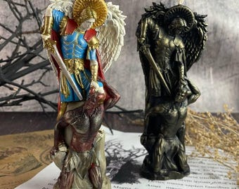 Archangel Michael Ritual Beeswax Candle – Handcrafted Saint Michael Candle for Altar Decor, Cleansing and Energy Shielding