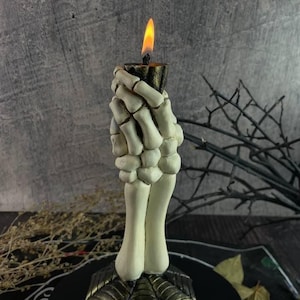 Hand of the Beyond rituele kaars – handwaskaars met skelet voor gotisch altaardecor en communicatiemiddelen voor geesten