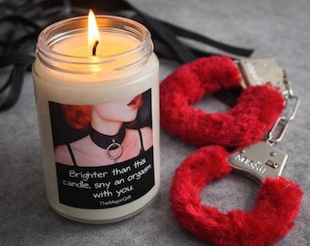 Gift Set "Bright" – Soy Candle, Whip, and Handcuffs for Sensual Massage and Valentine’s Day Celebration