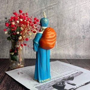 Detailed Saint Nicholas candle for festive candlelight and home blessings
