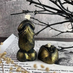 Juego de velas rituales de cera de abejas: energía femenina y masculina para el equilibrio espiritual y hechizos de atracción