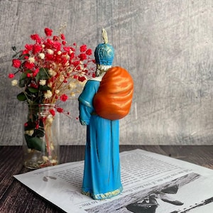 Beautiful religious candle for Christmas celebrations, crafted from natural beeswax
