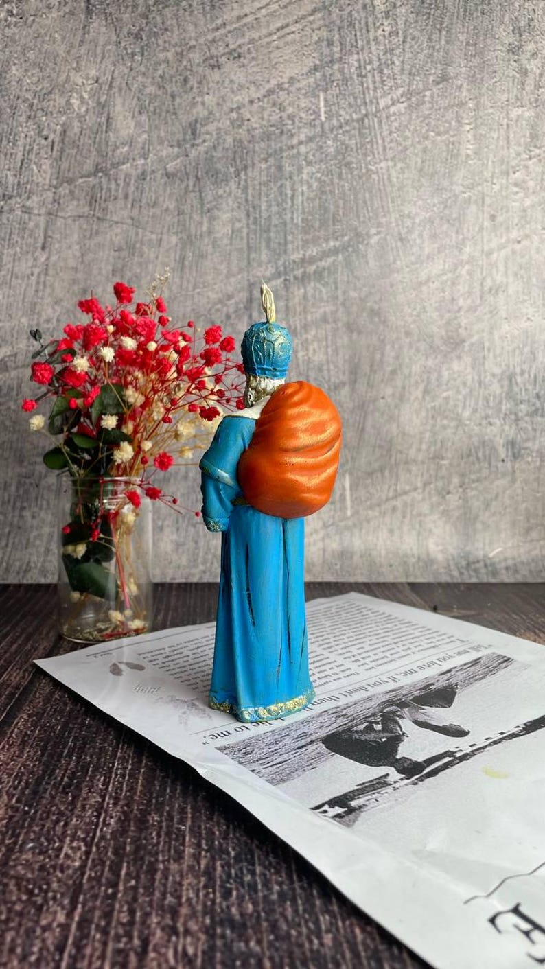 Beautiful religious candle for Christmas celebrations, crafted from natural beeswax