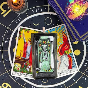 The High Priestess Tarot Candle - Mystical Black Wax for Intuition, Wisdom, and Spiritual Harmony