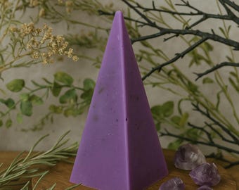 Magical Protection Beeswax Ritual Candle - Herbal Infused Energy Shield for Altar Decor