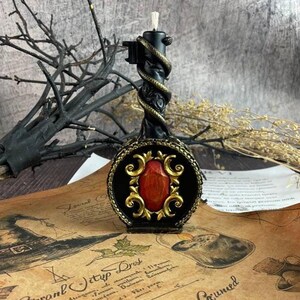 Gothic candle art for fortune rituals, blending symbolism and spellwork aesthetic