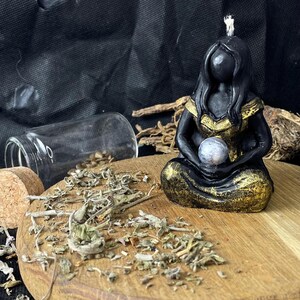 Moon Goddess Ritual Candle of 2 Set: Lunar Spiritual Decor & Mystical ...