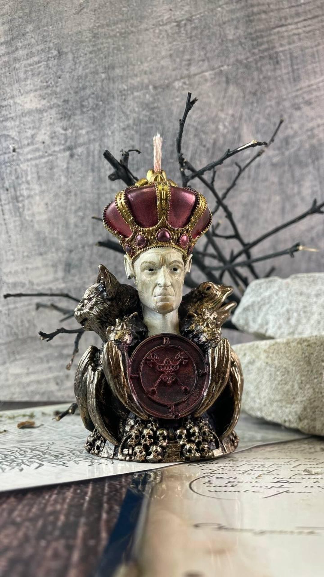Baal Ritual Candle – Demon King Wax Figure for Altar Decor and Transformation - Etsy Canada