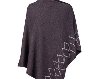 Cashmere Poncho Diamond Design