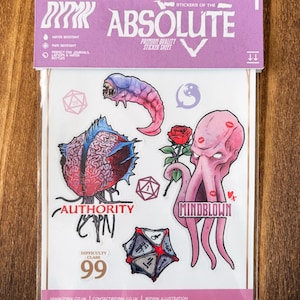 バルダーズ・ゲート3ステッカーパック | BG3イリシッドステッカー | マインドフレイヤー、タッドポール、エルダーブレイン | DnDゲーマーノートパソコンステッカーパック | ゲームステッカー