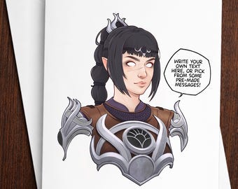 Shadowheart PERSONALISIERTE Karte - Nerdy BG3 Card | Baldurs Tor | DND | Liebe, Geburtstag, Jahrestag, Hochzeit Anlass Grußkarte