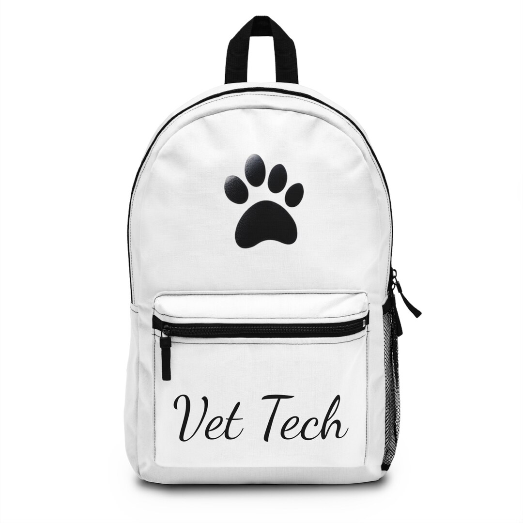 Vet Tech Dog Paw Print Backpack. Vets Veterinarians Dvms Etsy