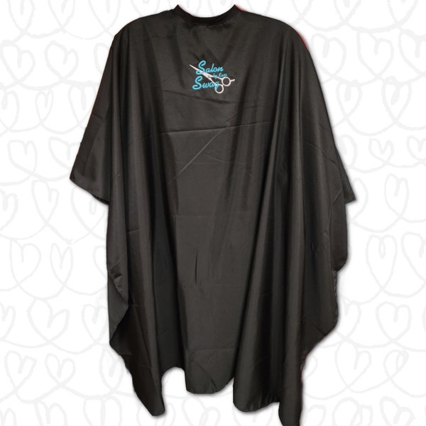Custom Embroidered Salon Cape, Haircutting Stylist Cape with Personalization for Salons, Barbers, Cosmetologists, Cutting Cape