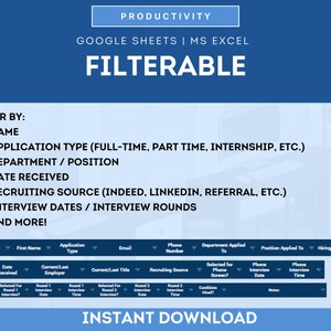Job Applicant Tracker, Applicant Tracking Tool, Recruitment Applicant ...