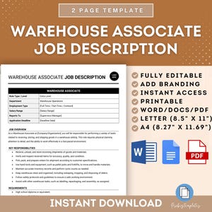 Warehouse Associate Job Description, Warehouse Worker Role, Warehouse Staff Responsibilities, Warehouse Operations Job, Warehouse Duties