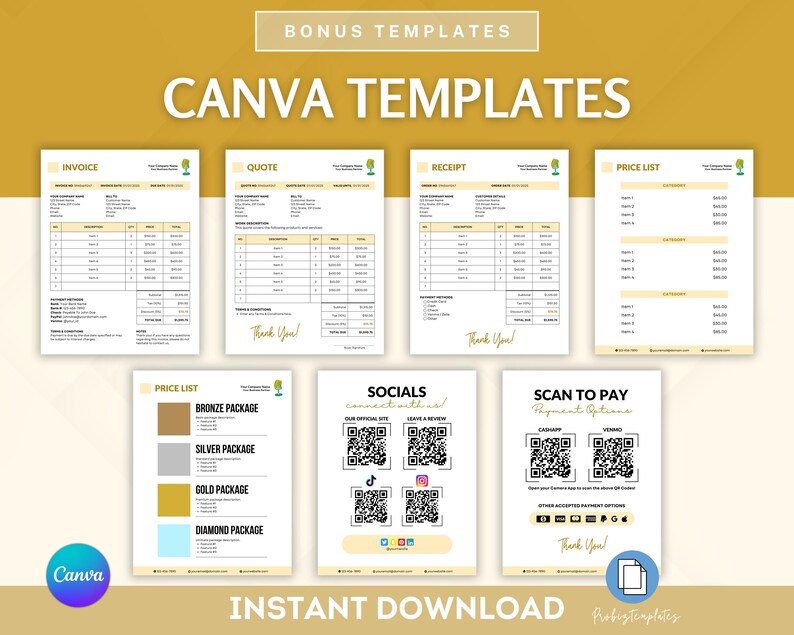 Content Creator Contract Bundle, Influencer Agreement Template, Social