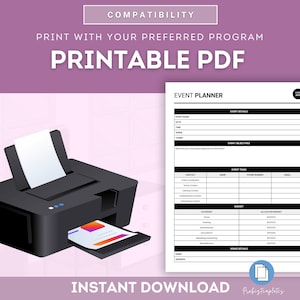 Event Planner Template, Event Planning Checklist, Digital Event Planner, Corporate Event Planner, Event Schedule Template, Event Guide Plan image 6