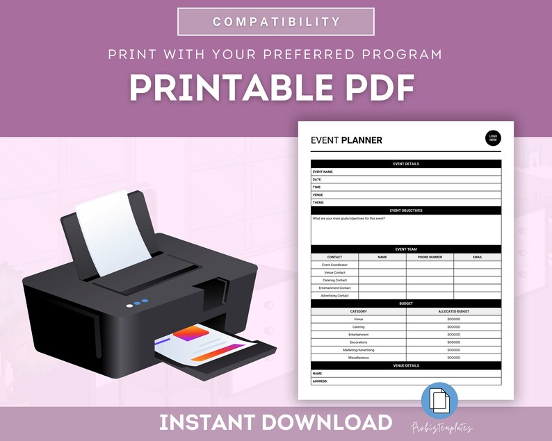 Event Planner Template, Event Planning Checklist, Digital Event Planner, Corporate Event Planner, Event Schedule Template, Event Guide Plan image 6