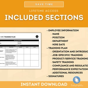 New Hire Training Plan, Employee Orientation Guide, Employee Onboarding Program, New Team Member Training Outline, Training Schedule Plan image 4