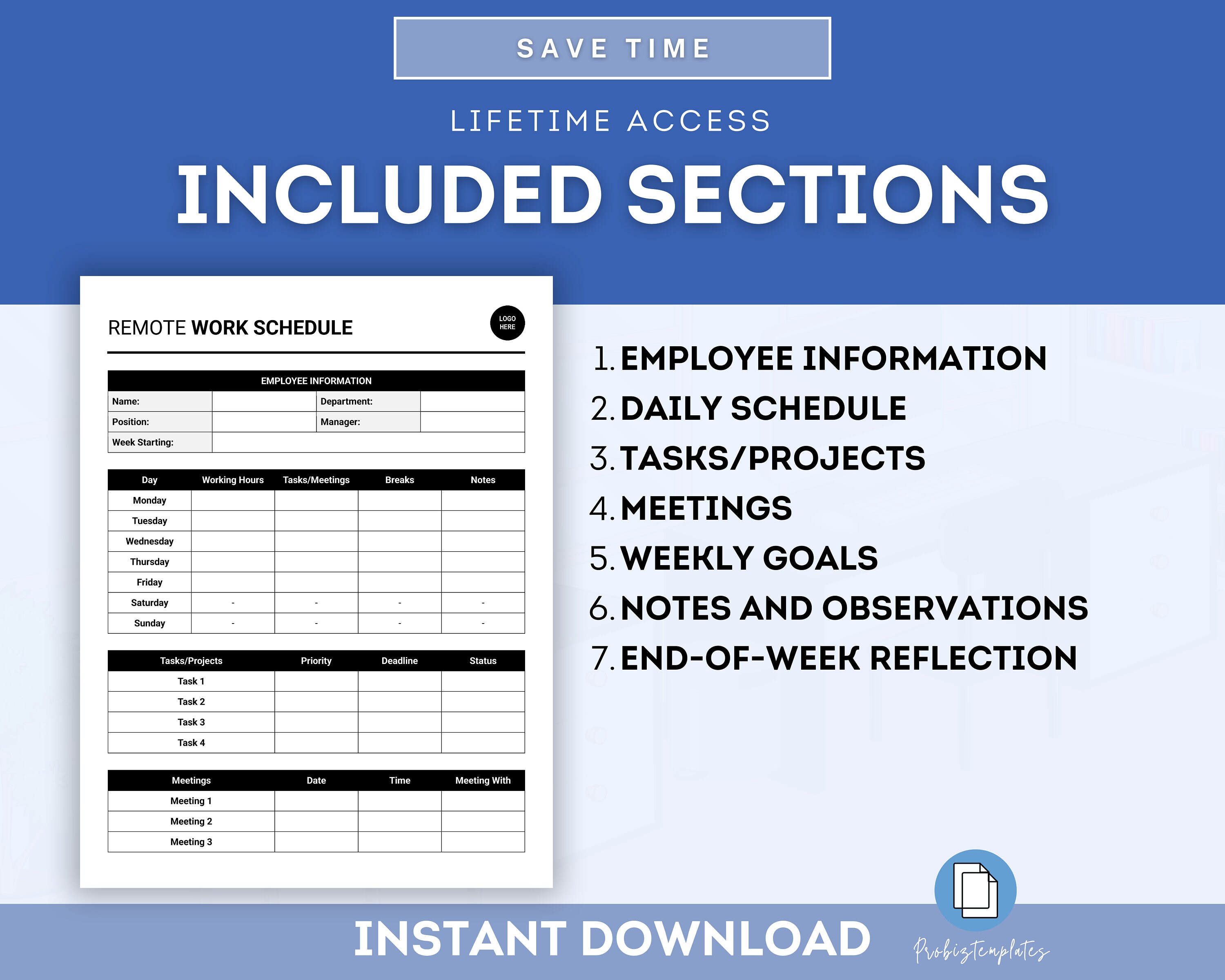 Telework Work Schedule.pdf Remote Work Schedule, Employee Remote Work Schedule, Work From Home ...