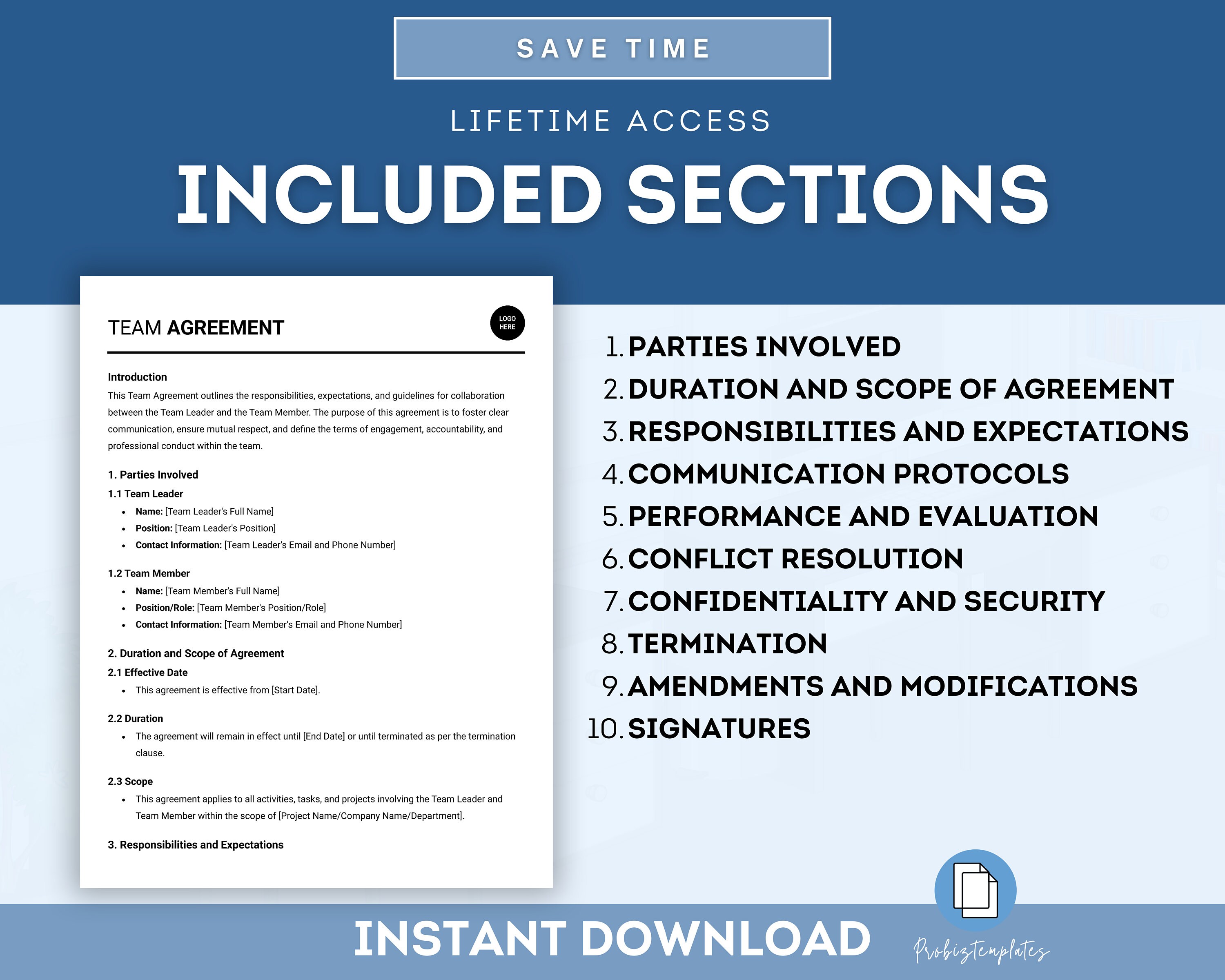 Team Contract Model Team Agreement Template, Team Collaboration Agreement Template ...