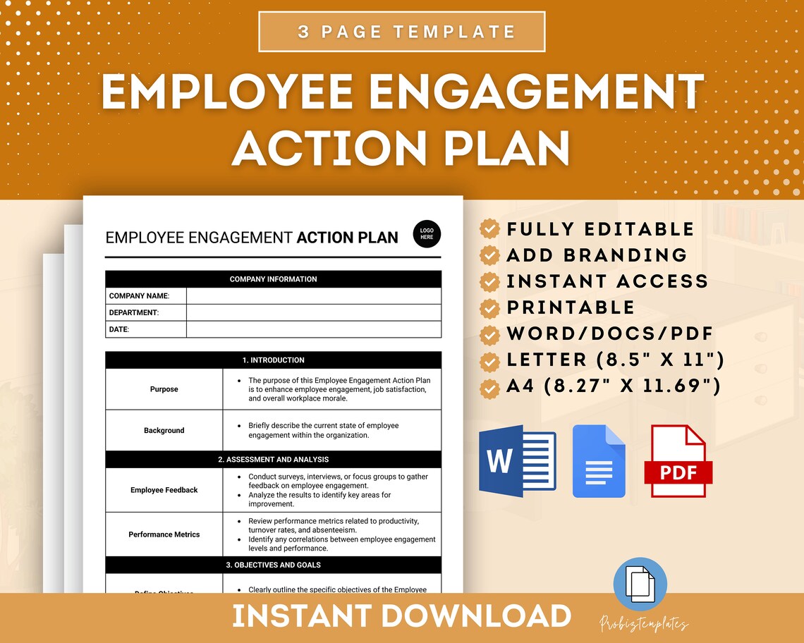 Employee Engagement Action Plan Template Boosting Employee Morale Plan