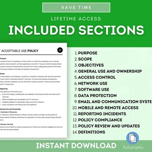 Acceptable Software Policy IT Acceptable Use Policy Template, Company IT Use Guidelines Template ...