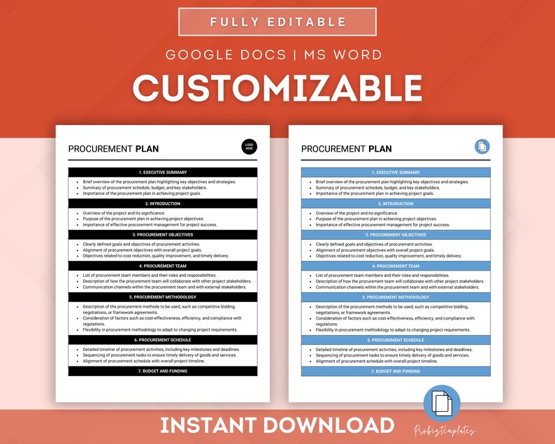 Procurement Work Plan Examples Procurement Plan Template, Procurement Strategy Template, Purchase Plan ...