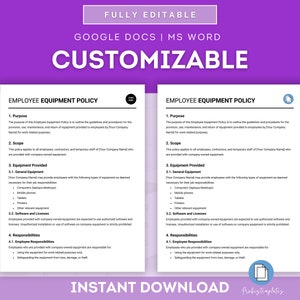 Employee Equipment Policy, Employee Office Equipment Policy, Employee Software & Licenses Policy, Human Resources New Hire Onboarding Policy image 3