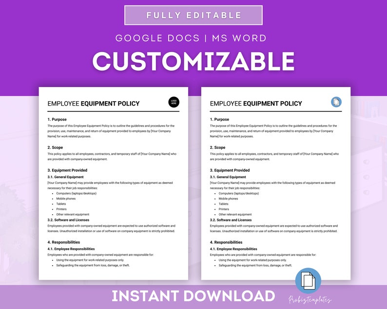 Employee Equipment Policy, Employee Office Equipment Policy, Employee Software & Licenses Policy, Human Resources New Hire Onboarding Policy image 3