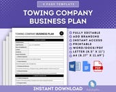Towing Company Business Plan Template, Towing Service Strategy, Towing Operations Plan, Towing Startup Guide, Towing Business Financial Plan